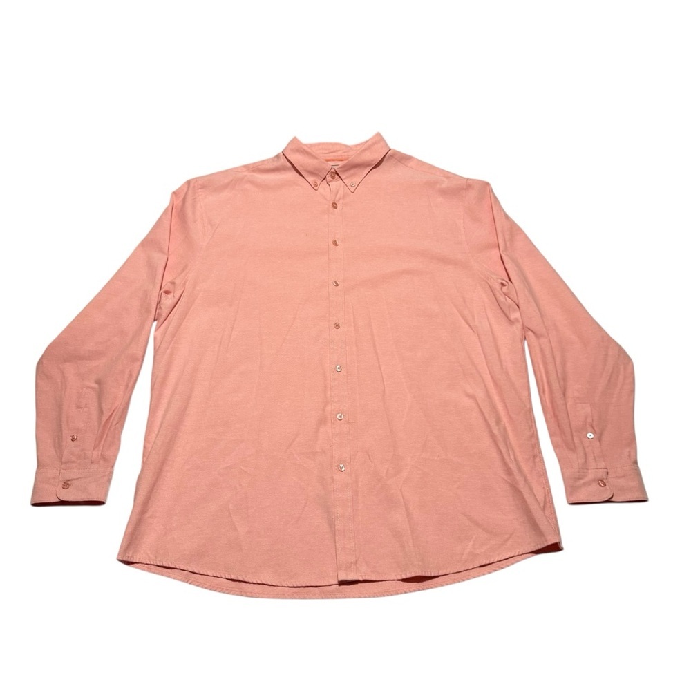 Velero Men’s Button Down Dress Shirt Long Sleeve Coral Pink Size 2XL
